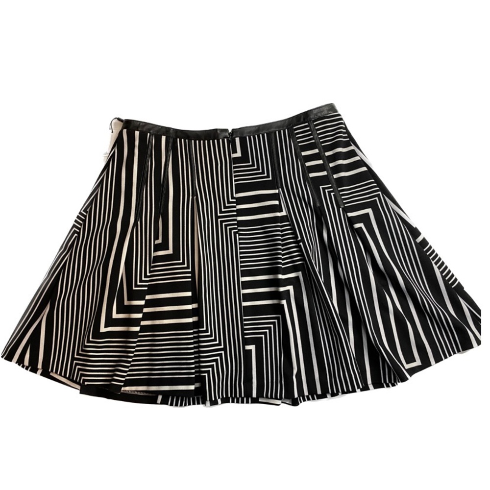 Calvin Klein skirt, A-line midi length, black & white pattern